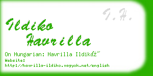ildiko havrilla business card
